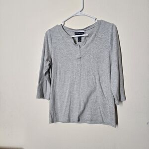 Karen Scott Gray Long Sleeve Tee